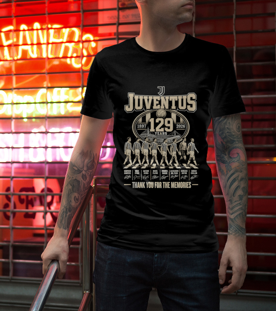 Juventus 129 Years 1897 2026 Thank You For The Memories T-Shirt