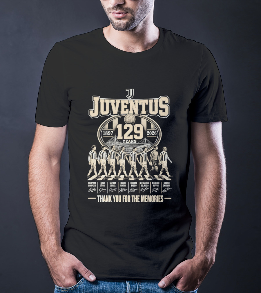 Juventus 129 Years 1897 2026 Thank You For The Memories T-Shirt