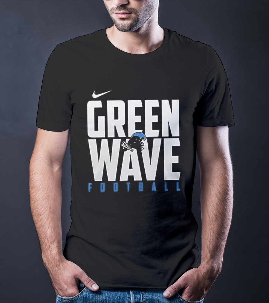 Nike Green Wave Football Tulane T-Shirt