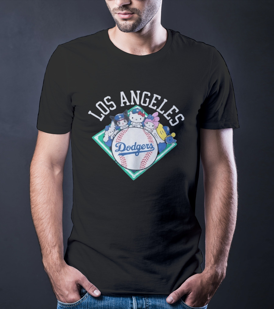 Hello Kitty And Friends Los Angeles Dodgers Collaboration T-Shirt
