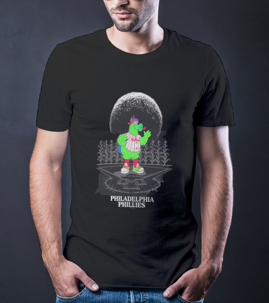 Philadelphia Phillies Field Of Dreams Phanatic Baseball Cornfield Moon T-Shirt