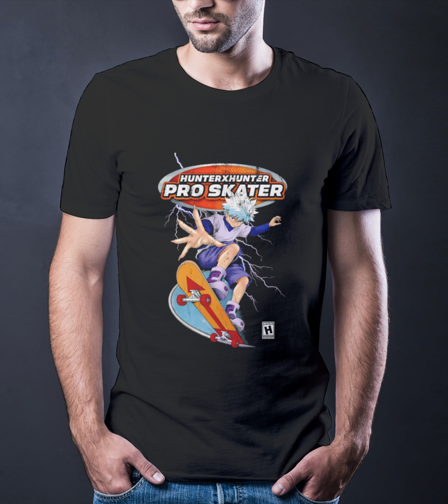 Hunter X Hunter Pro Skater Killua Zoldyck Lightning Skateboard T-Shirt