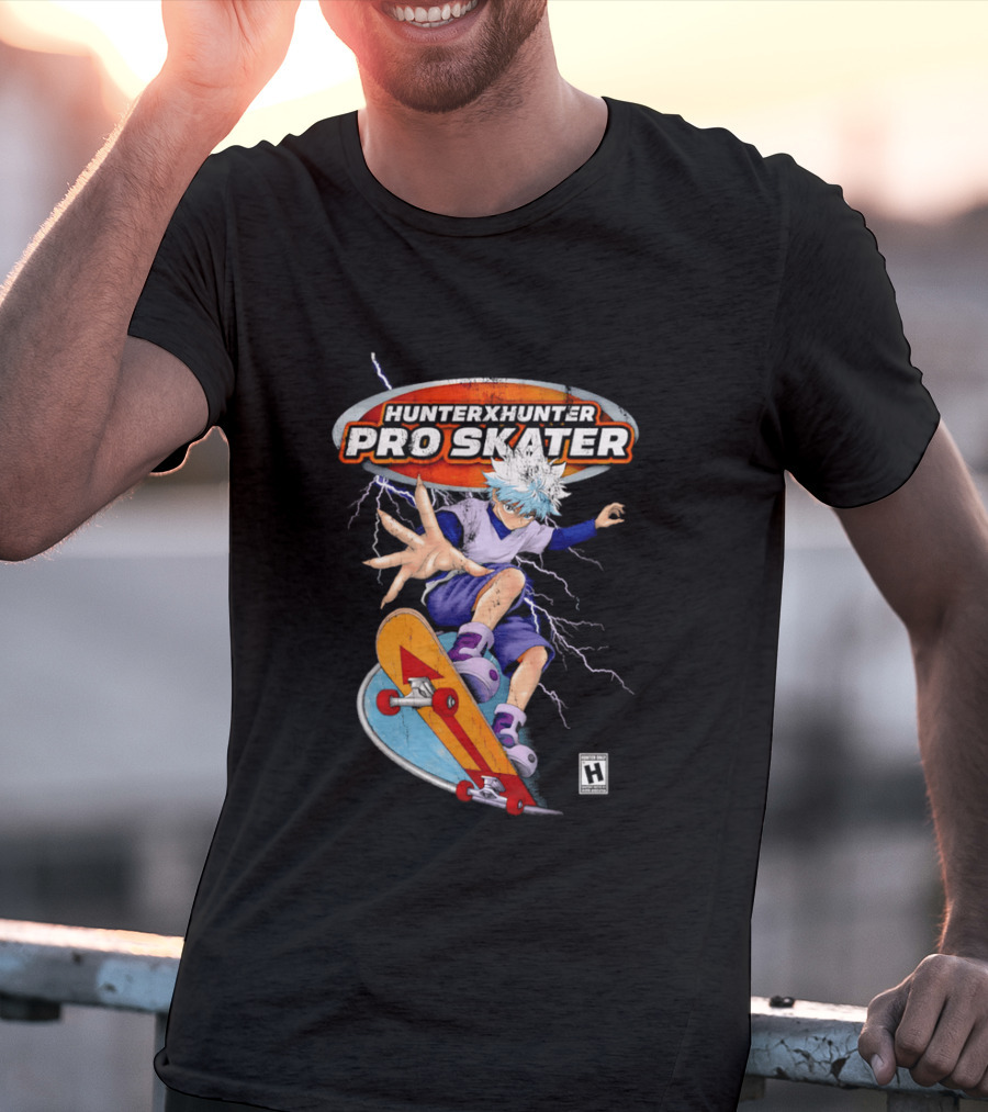 Hunter X Hunter Pro Skater Killua Zoldyck Lightning Skateboard T-Shirt