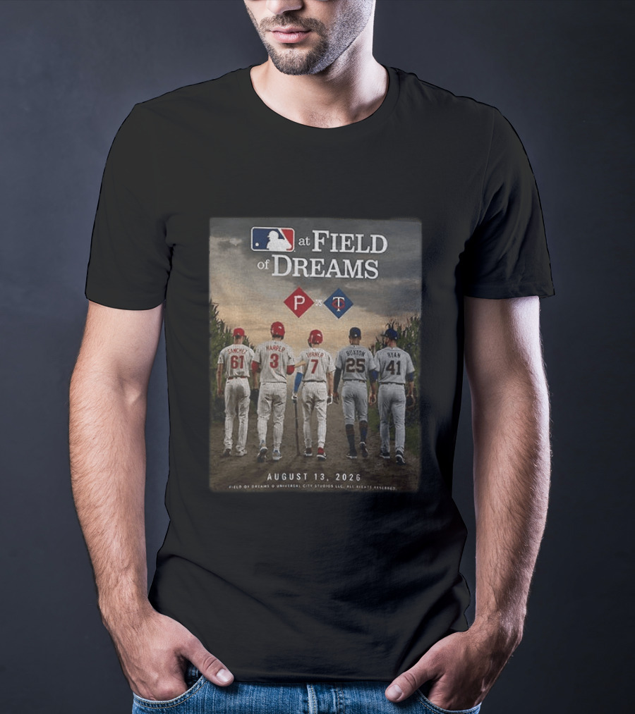 Phillies Vs Twins MLB At Field Of Dreams August 13 2026 T-Shirt