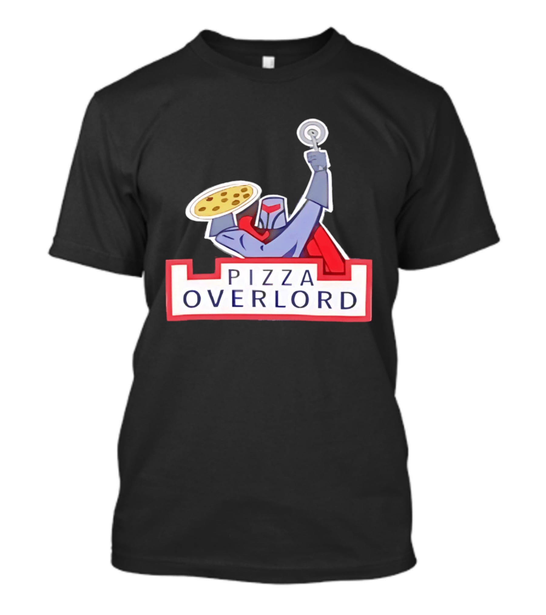 Pizza Overlord Knight With Pizza Slice And Cutter T-Shirt