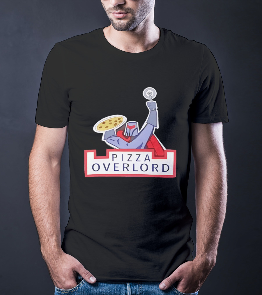 Pizza Overlord Knight With Pizza Slice And Cutter T-Shirt