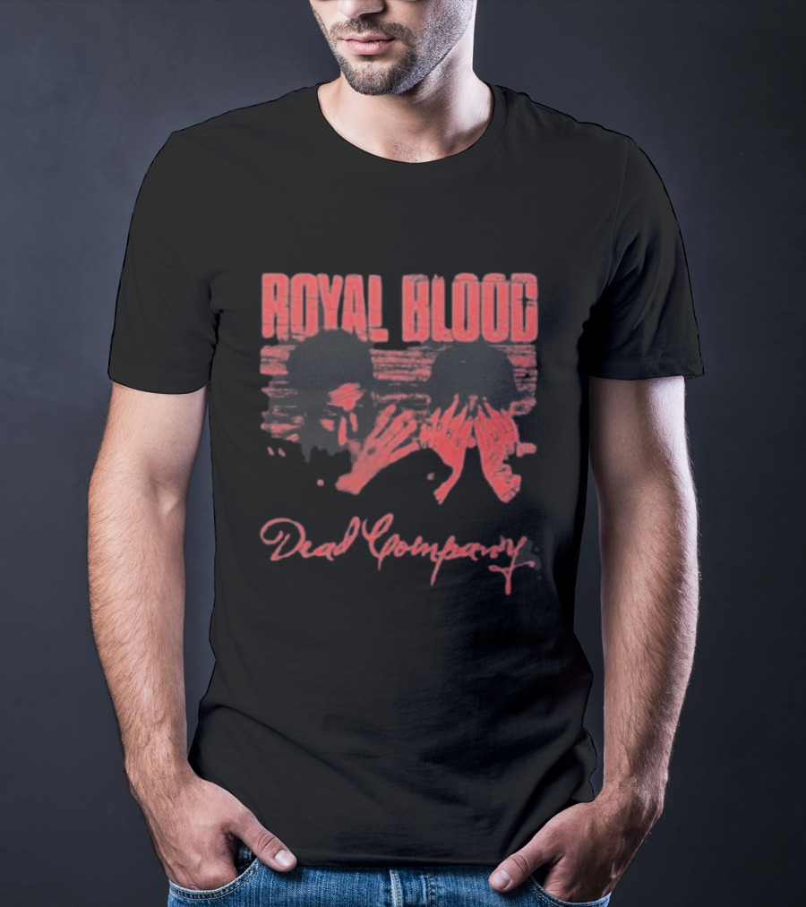 Royal Blood Dead Company Faded Texture Abstract Face T-Shirt