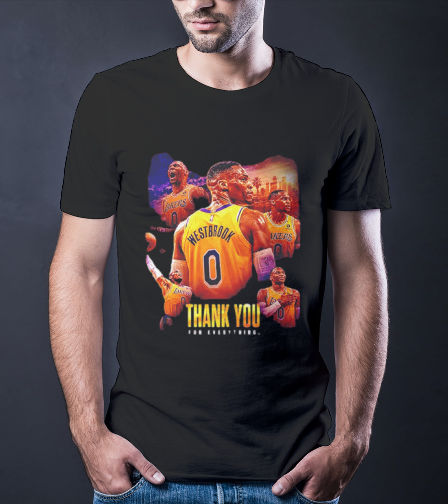 Russell Westbrook Los Angeles Lakers Thank You For Everything T-Shirt