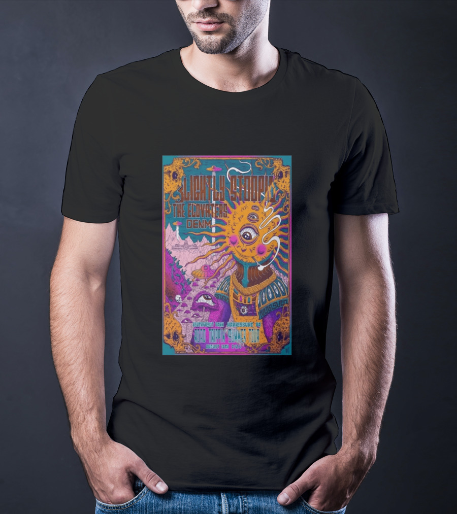 Slightly Stoopid The Elovaters DENM Road Trippin Summer Tour Riverfront Park Harrisburg PA August 13 2026 T-Shirt