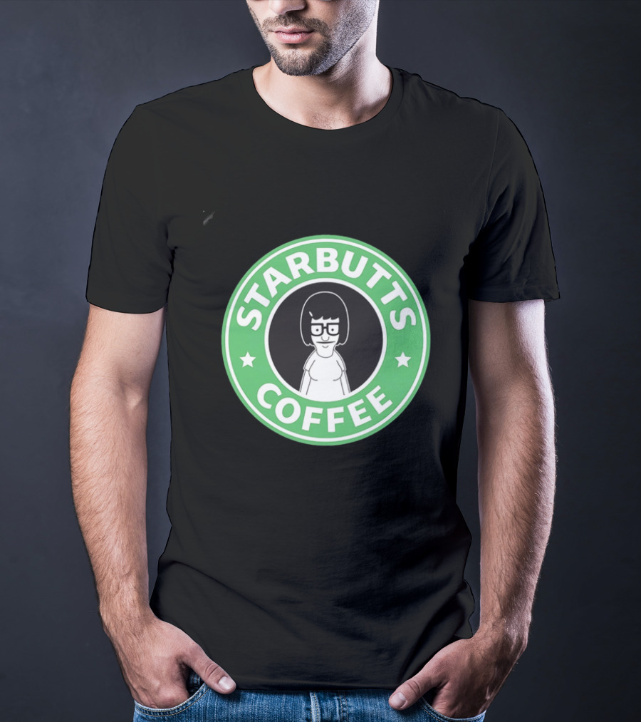 Starbutts Coffee Parody Tina Belcher Green Circular T-Shirt