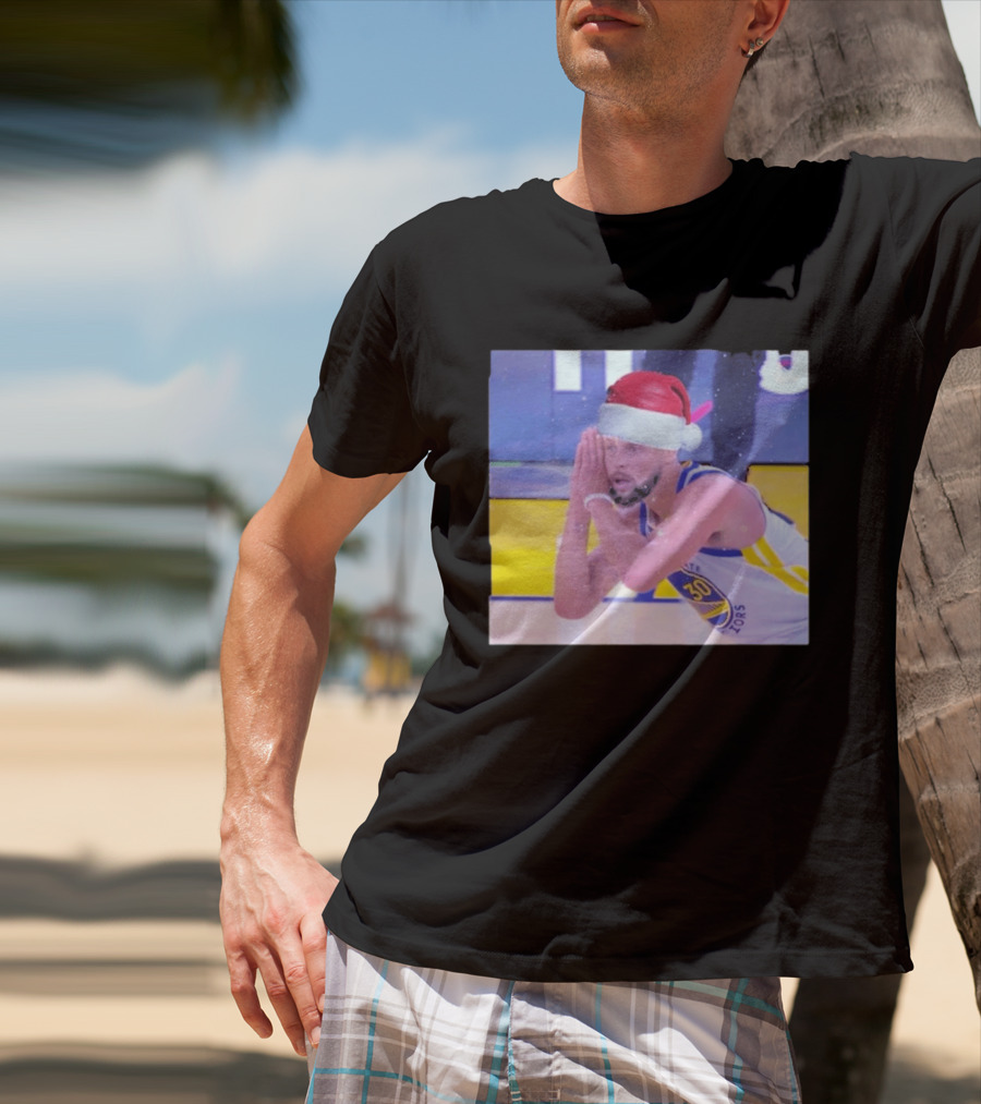 Steph Curry Night Night Xmas 2026 Santa Hat Basketball Fan Holiday T-Shirt
