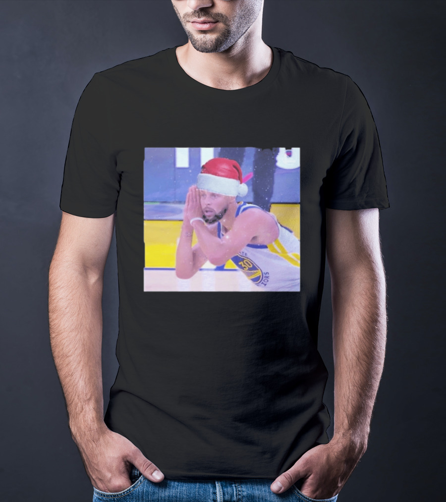 Steph Curry Night Night Xmas 2026 Santa Hat Basketball Fan Holiday T-Shirt
