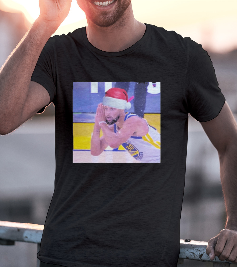 Steph Curry Night Night Xmas 2026 Santa Hat Basketball Fan Holiday T-Shirt