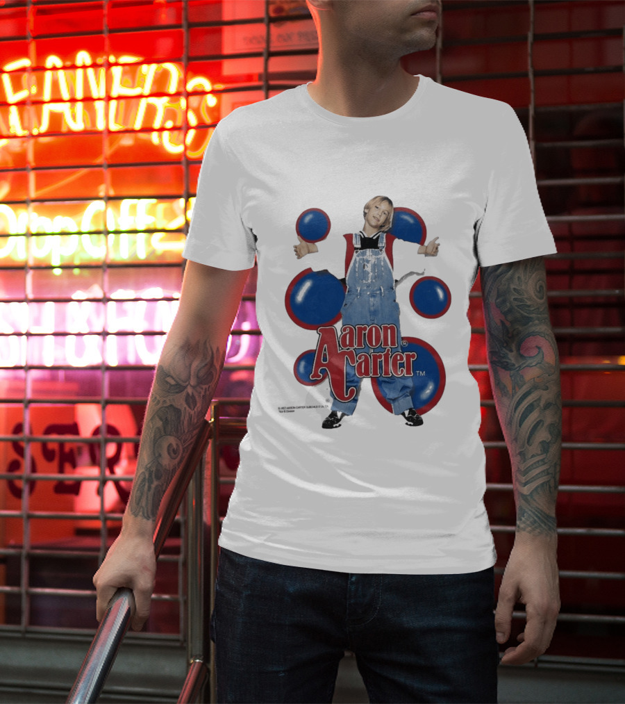 Aaron Carter 90s Overalls Style Pop Music Nostalgia T-Shirt