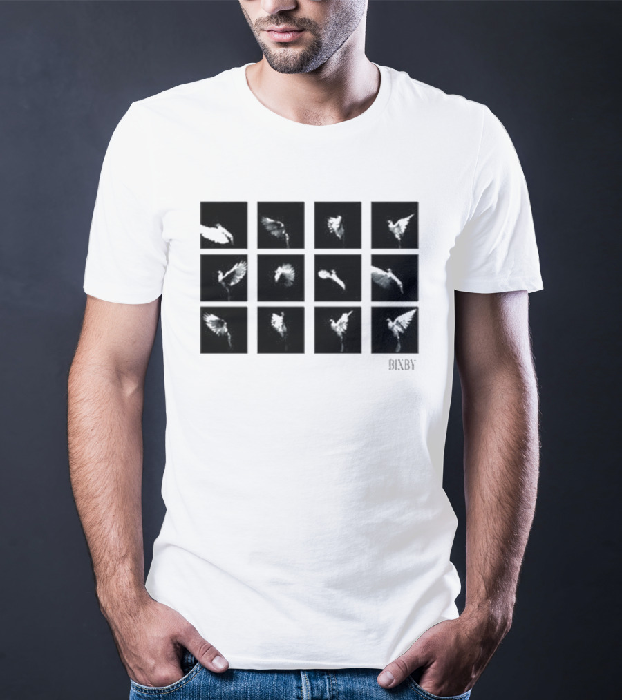 Bixby Doves Tour Music Album Cover Concept With Artistic Bird Motifs T-Shirt