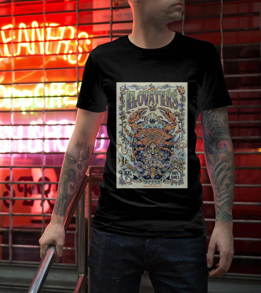 The Elovaters Aug 6 2026 Indianapolis IN Hifi Annex Tour T-Shirt