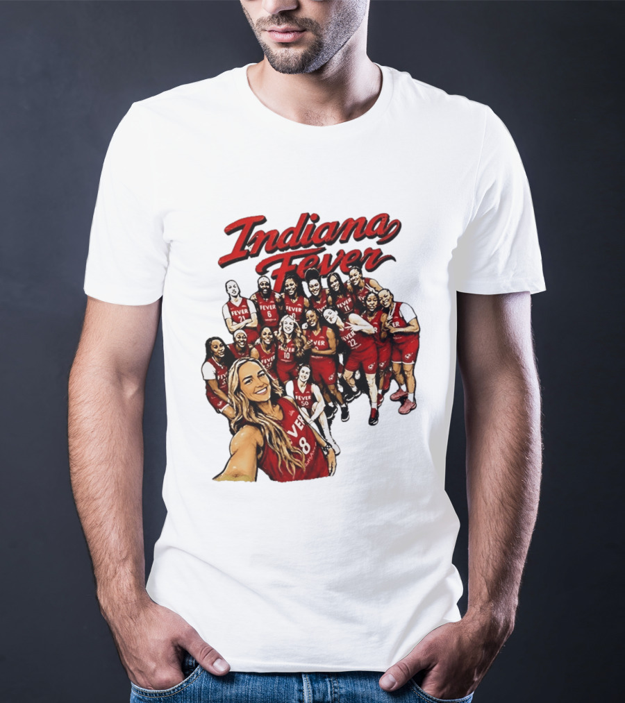 Indiana Fever Team Selfie Caitlin Clark Sophie Cunningham T-Shirt