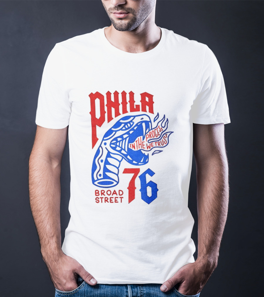 Phila 76 Broad Street In The Process We Trust Serpent T-Shirt