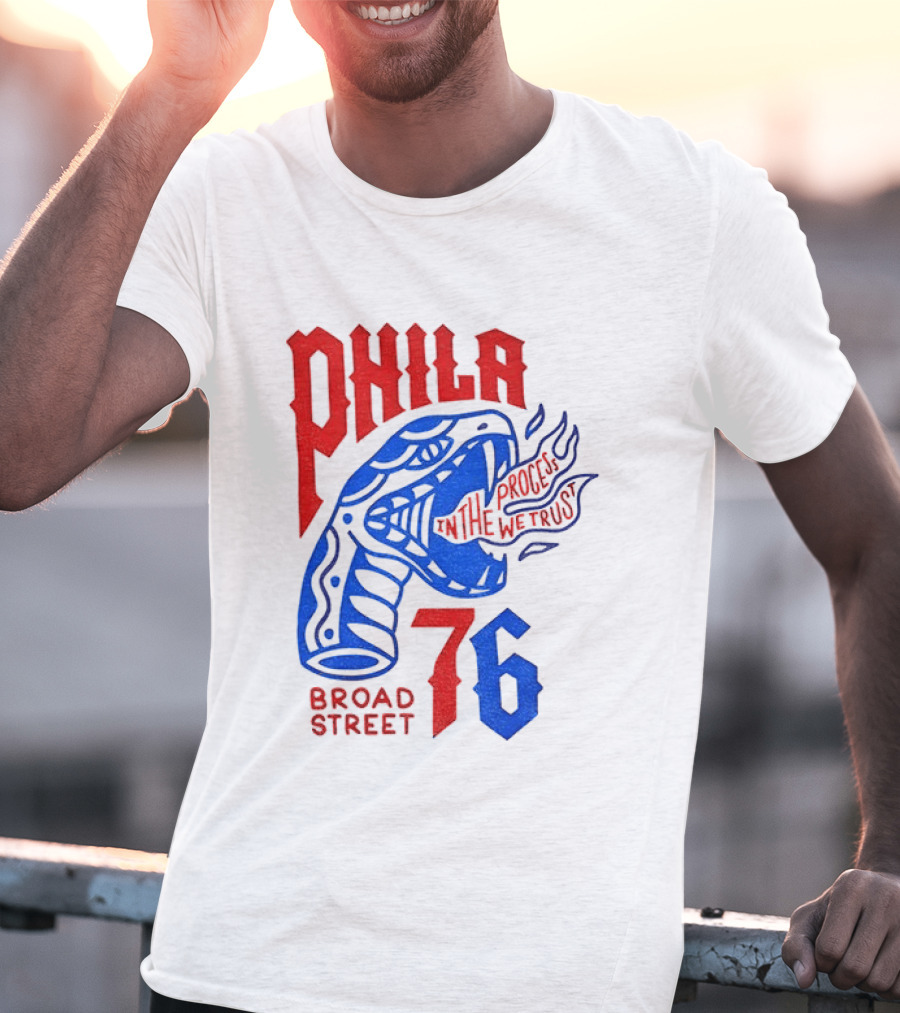 Phila 76 Broad Street In The Process We Trust Serpent T-Shirt