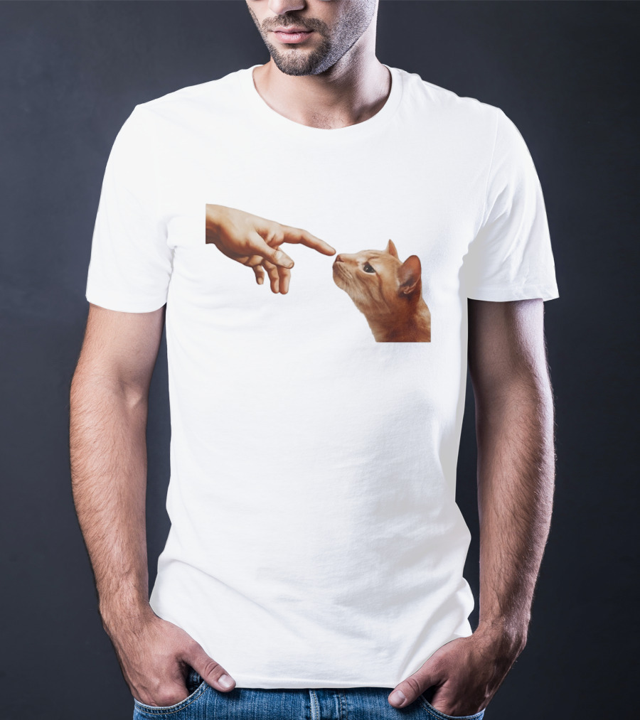 The Creation Of Adam Cat Edition T-Shirt