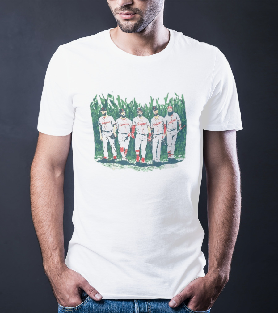 Cleveland Guardians Field Of Dreams Game 2026 Is This Heaven Baseball Players Walking In Cornfield T-Shirt