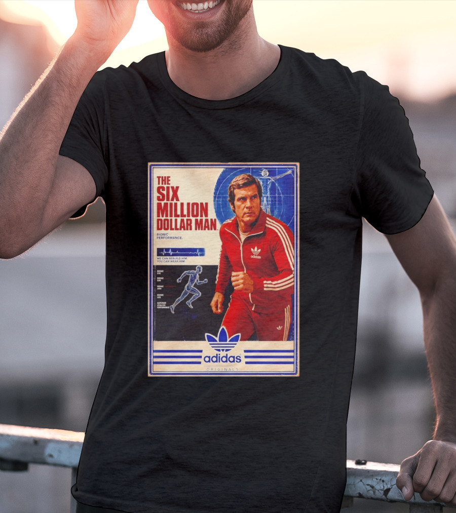 The Six Million Dollar Man Adidas Bionic Performance Originals T-Shirt