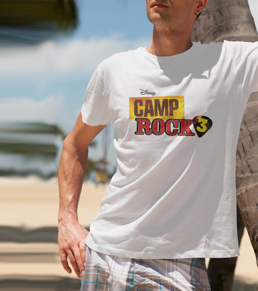 Disney Camp Rock 3 Logo And Guitar Pick T-Shirt