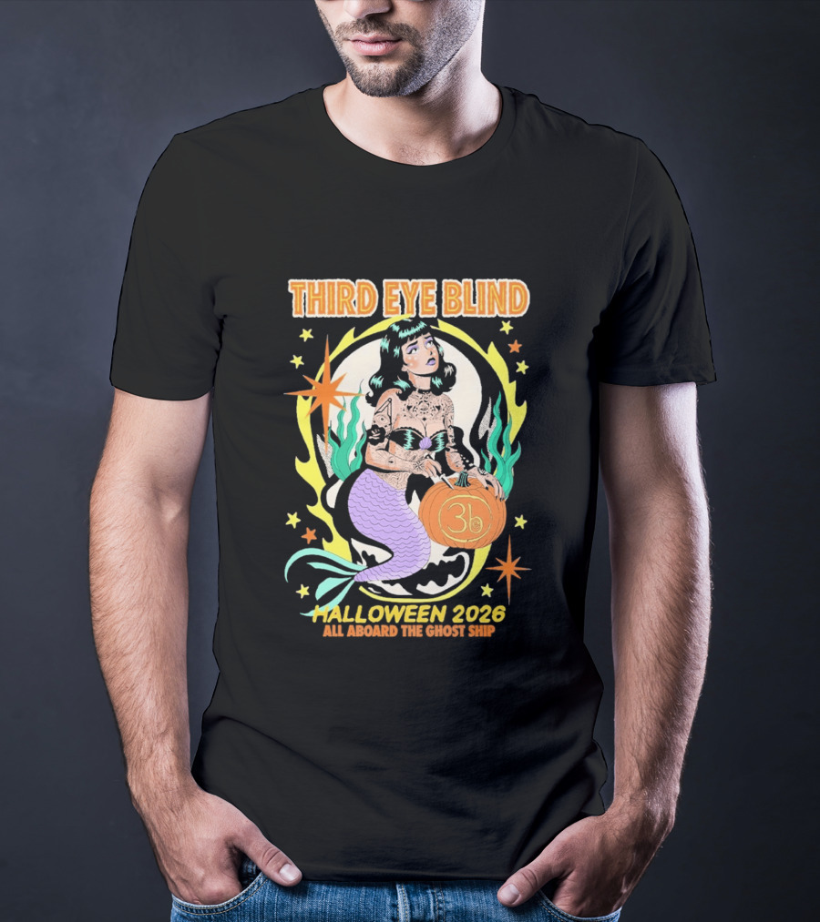 Third Eye Blind Halloween 2026 Mermaid All Aboard The Ghost Ship T-Shirt