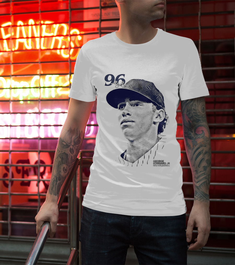 George Lombard Jr. 96 New York Yankees Baseball Lineage Series T-Shirt