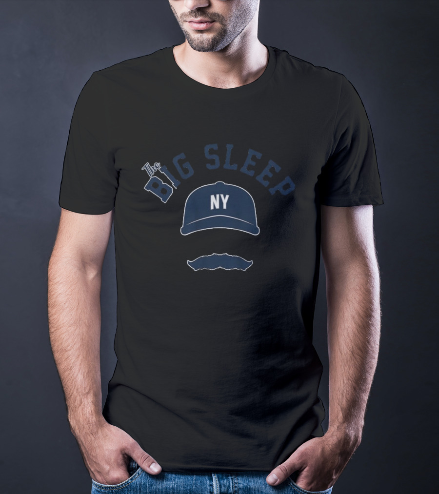 The Big Sleep NY Baseball Cap Moustache T-Shirt