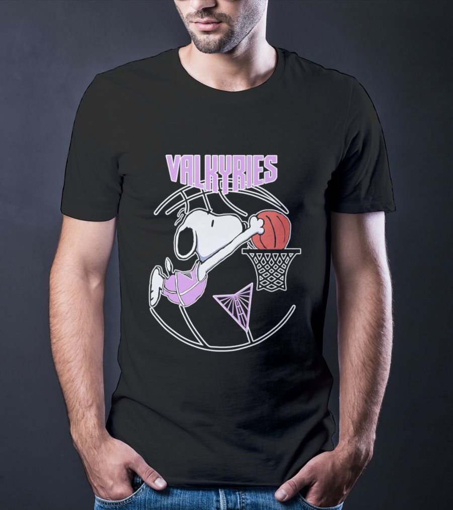Valkyries Snoopy Basketball Slam Dunk T-Shirt