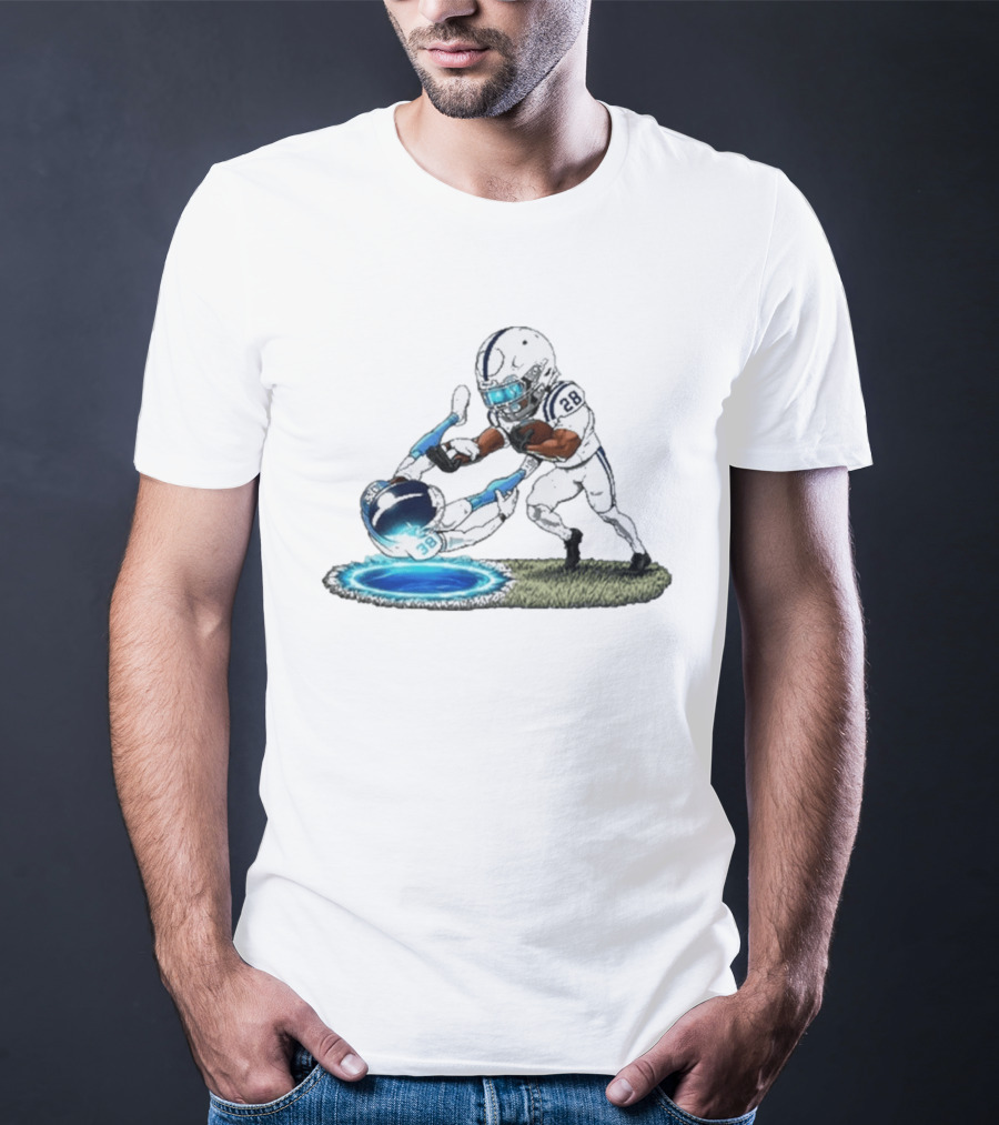Jonathan Taylor Indianapolis Colts 28 Football Caricature T-Shirt