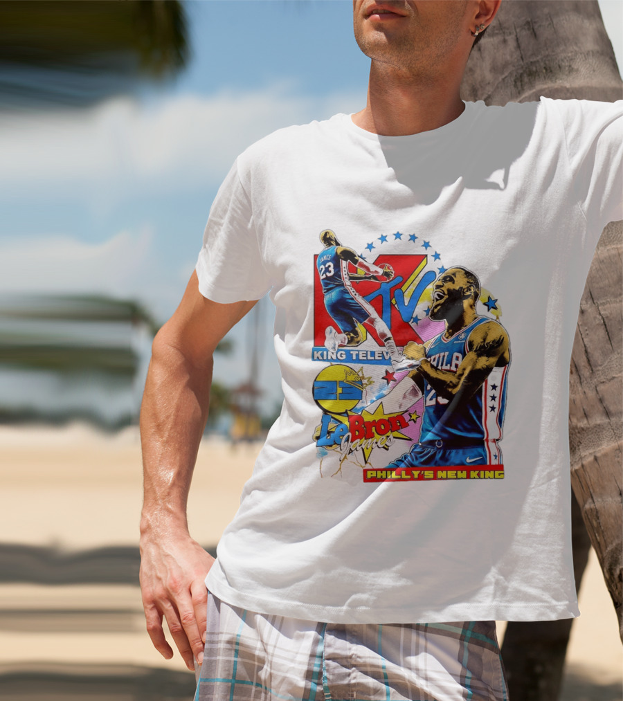 LeBron James MTV King Television Philly's New King Philadelphia 76ers T-Shirt
