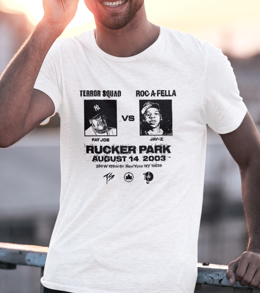 Terror Squad Fat Joe Vs Roc A Fella Jay Z Rucker Park August 30 2003 34th Annual Entertainer's Basketball Classic NYC T-Shirt