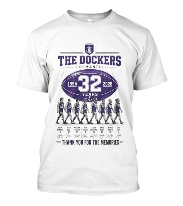 The Dockers Fremantle 1994 2026 32 Years Thank You For The Memories T-Shirt