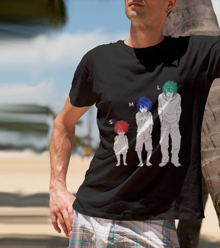 Anime Death Note L Character Evolution Sizes S M L T-Shirt