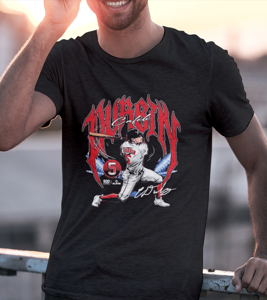 Caleb Durbin 5 Baseball Action Boston Stadium Lights 500 Level Players T-Shirt