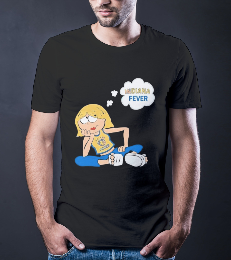 WNBA Indiana Fever Blonde Girl Cartoon Thought Bubble T-Shirt