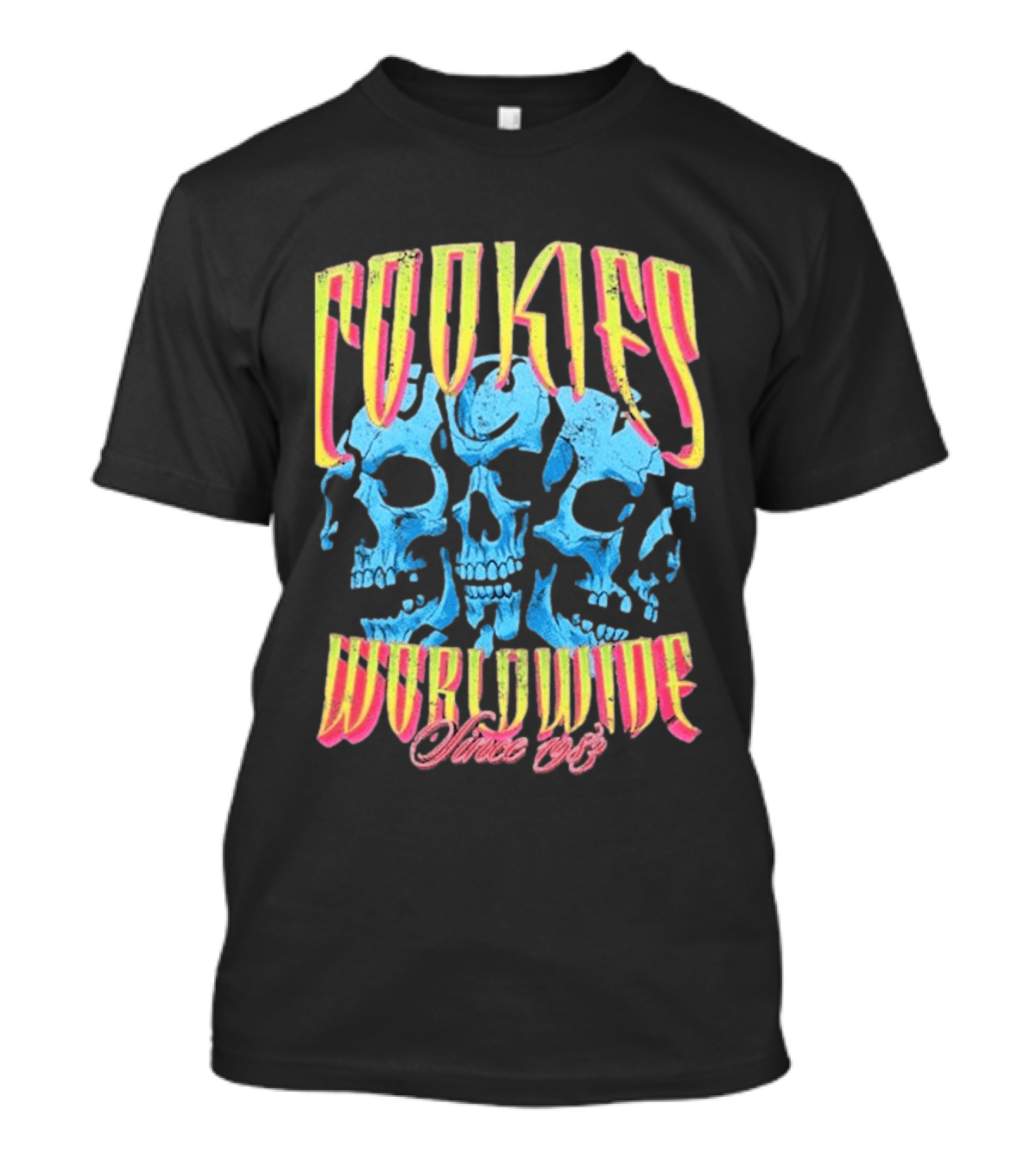 Cookies Worldwide Shattered Skulls Since 1989 T-Shirt