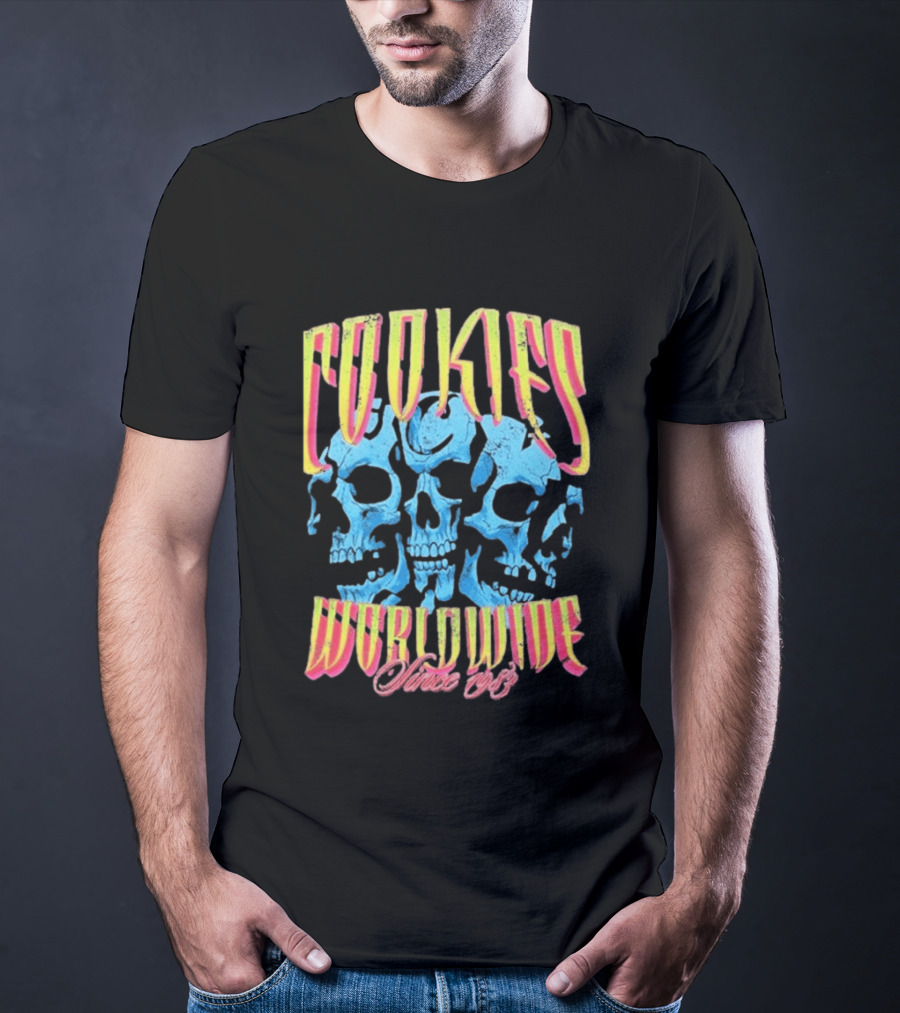 Cookies Worldwide Shattered Skulls Since 1989 T-Shirt