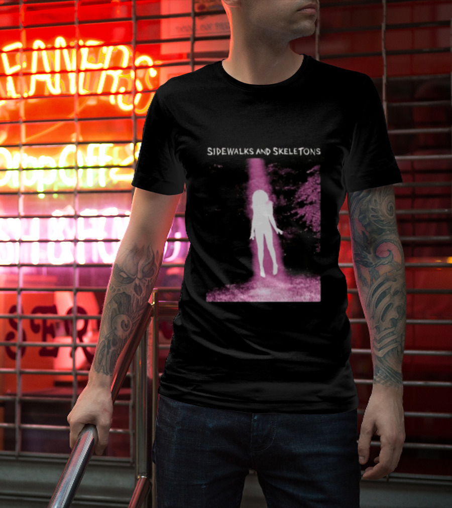 Sidewalks And Skeletons Ethereal Gothic Aesthetic Phantom Scene T-Shirt