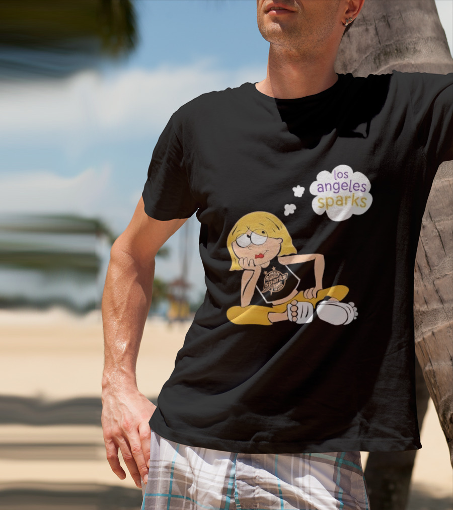 Los Angeles Sparks WNBA Blonde Girl With Astronaut Thought Bubble T-Shirt