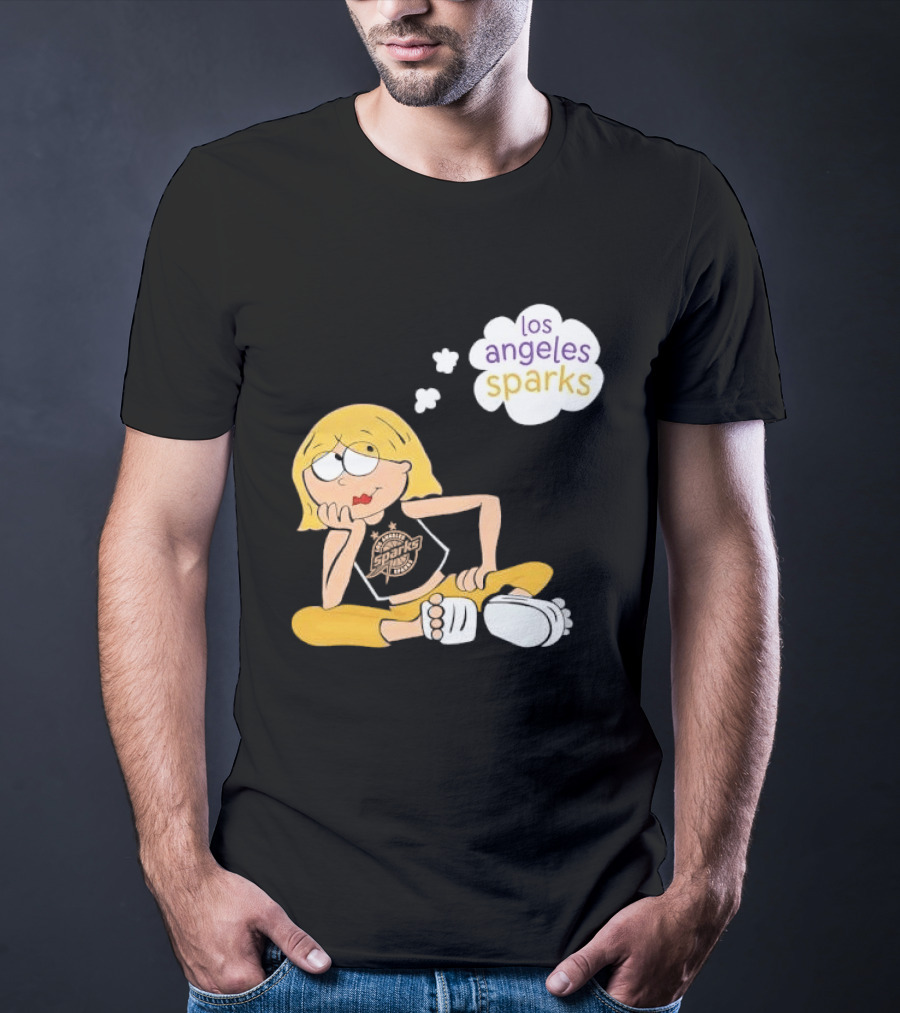 Los Angeles Sparks WNBA Blonde Girl With Astronaut Thought Bubble T-Shirt