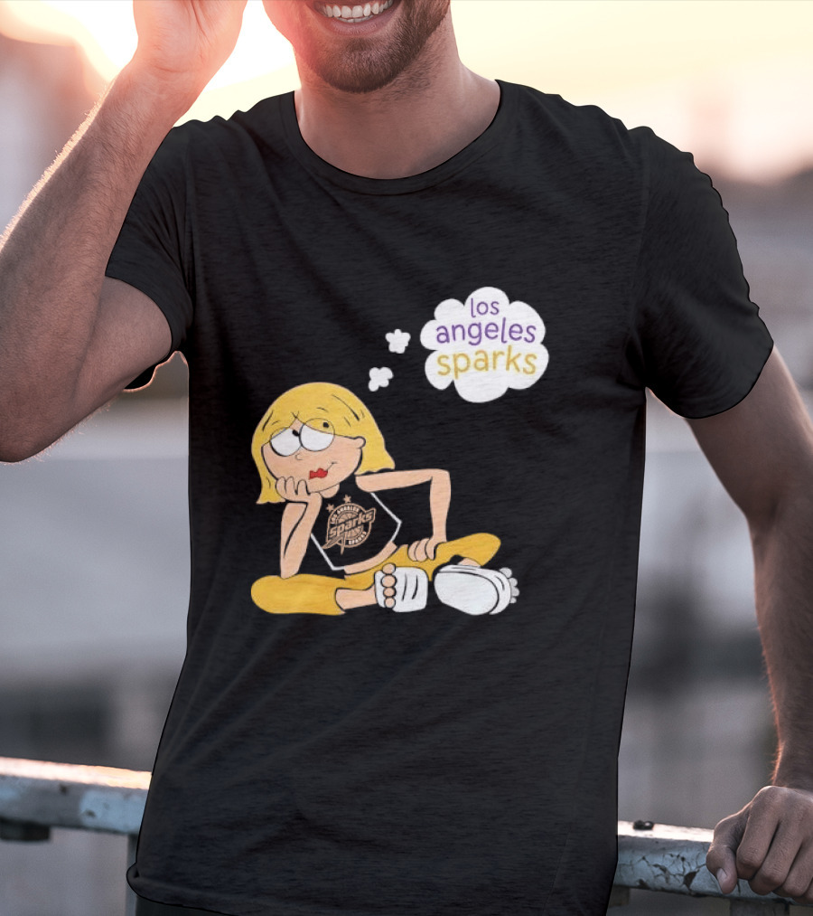 Los Angeles Sparks WNBA Blonde Girl With Astronaut Thought Bubble T-Shirt