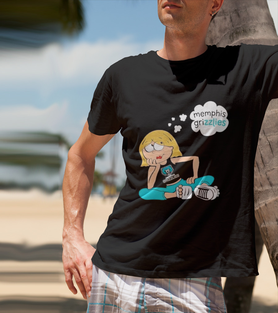 Memphis Grizzlies NBA Cartoon Blonde Girl Daydreaming Thought Bubble T-Shirt