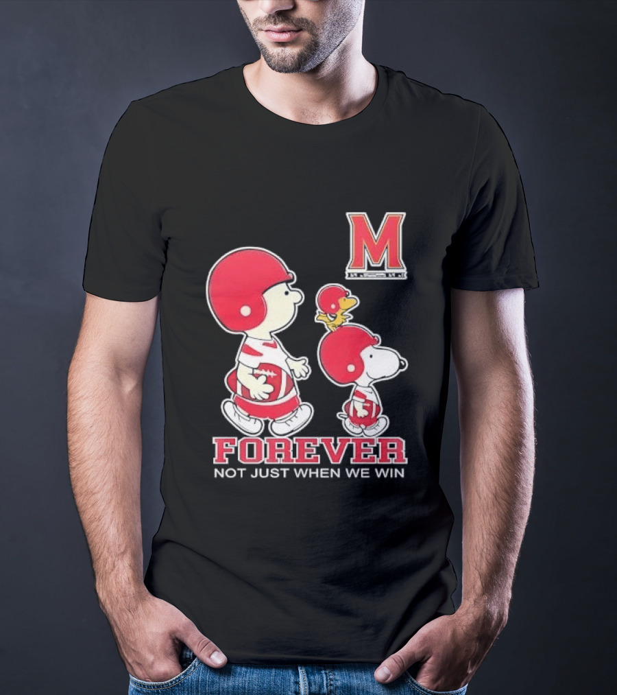 Charlie Brown And Snoopy Forever Loyalty Maryland Terrapins Fan T-Shirt