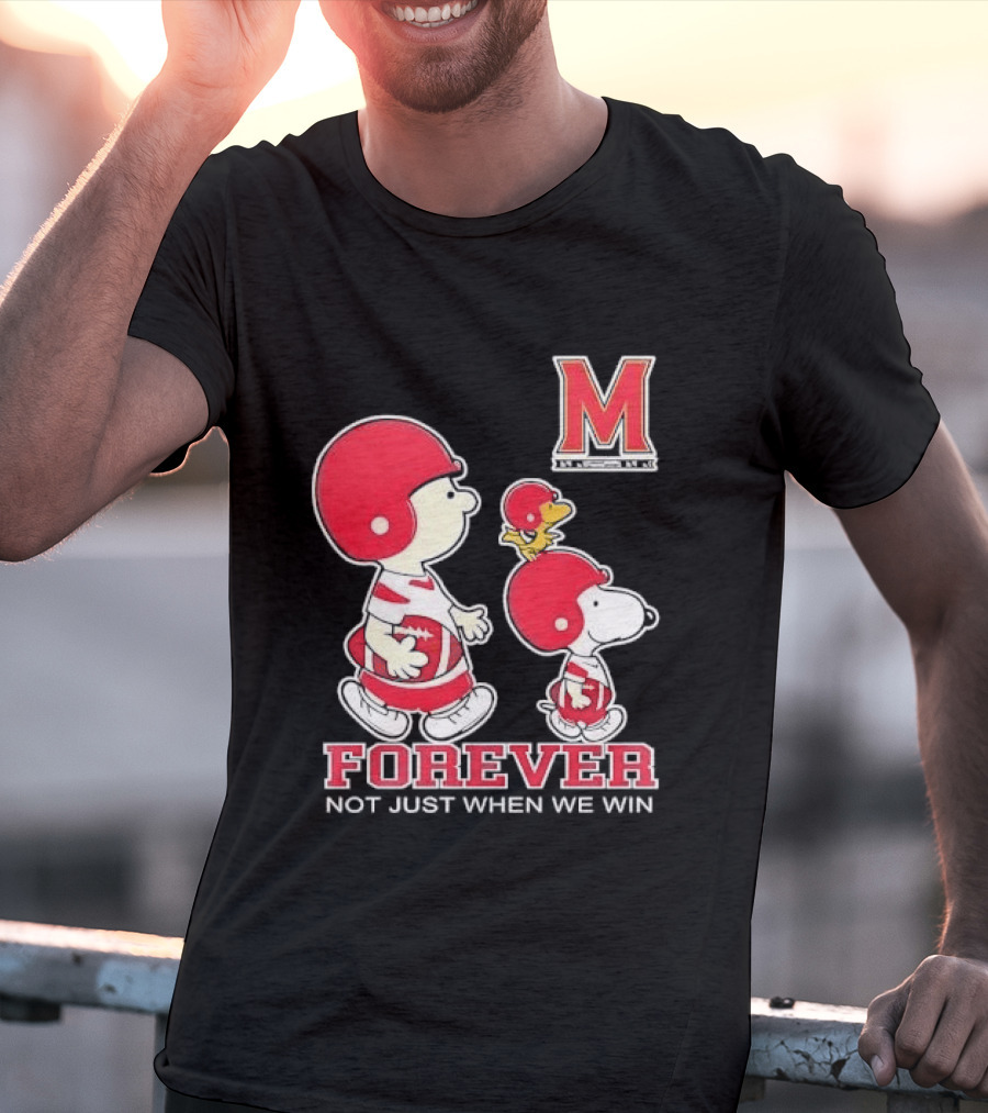 Charlie Brown And Snoopy Forever Loyalty Maryland Terrapins Fan T-Shirt
