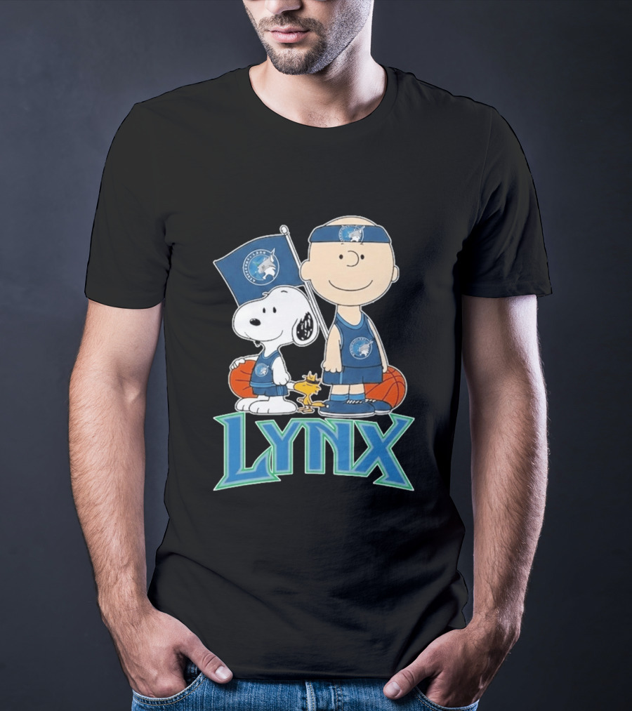Minnesota Lynx Snoopy Charlie Brown WNBA Basketball Woodstock T-Shirt