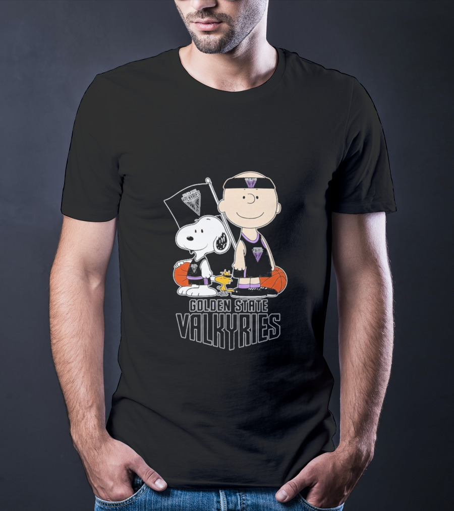 Golden State Valkyries Charlie Brown Snoopy WNBA Basketball T-Shirt