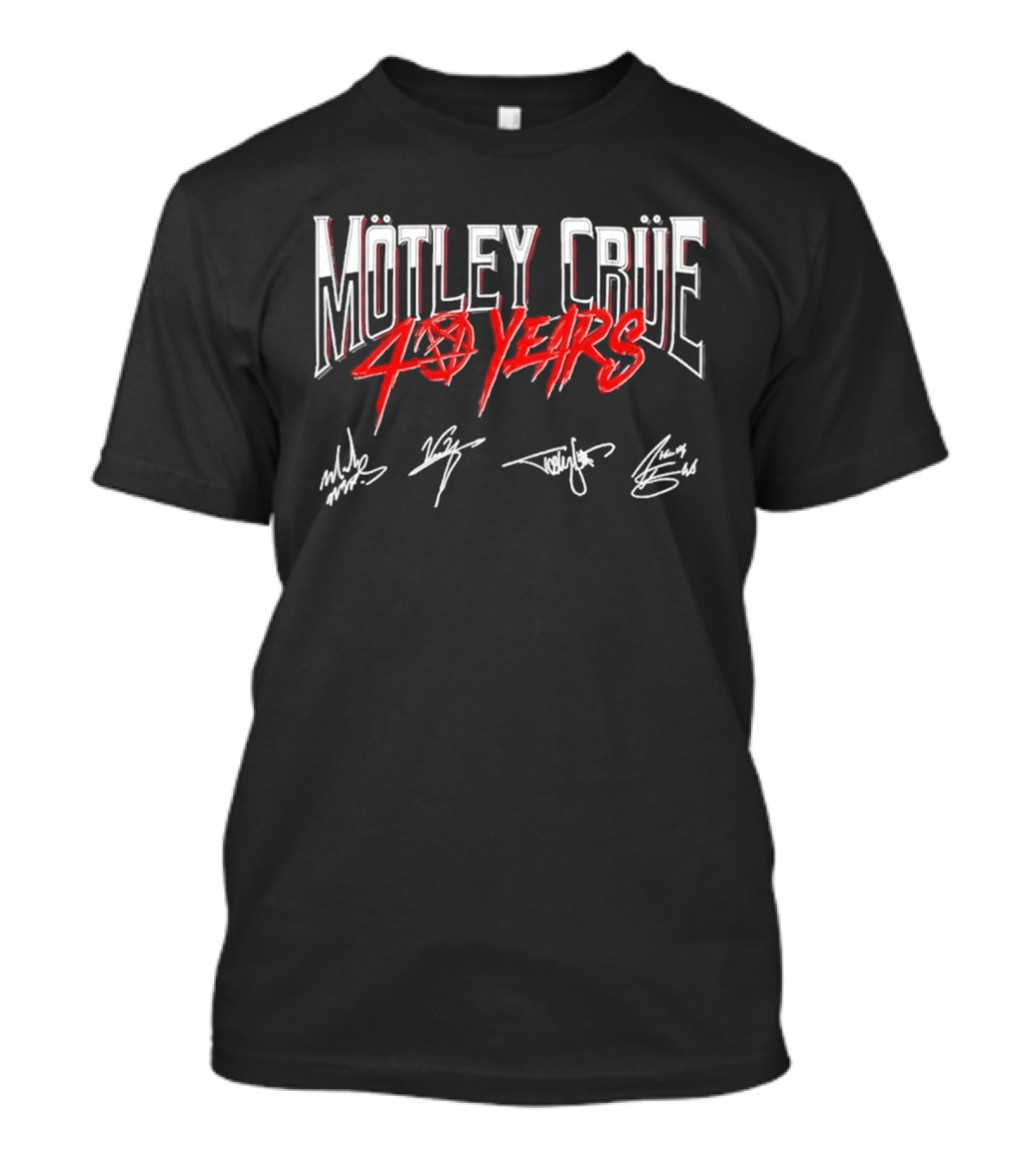 Mötley Crüe 40 Years Anniversary Signatures T-Shirt